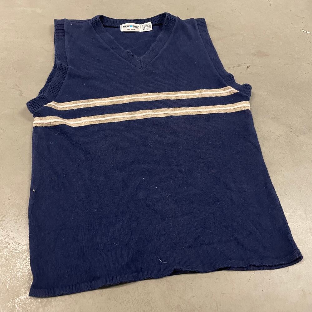 Vintage 90s striped new era sweater vest